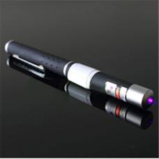 30mWブルーレーザーポインター 405nmペン型青紫色レーザー指示棒 ブルーバイオレット ライト付きレーザーポインター プレゼントとしても最高