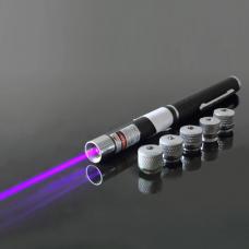 20mW 5in1 明るいレーザーポインター 青紫色ペン型レーザー イルミネーション用 星空 固定焦点 持ちやすい 猫レーザーポインター安全