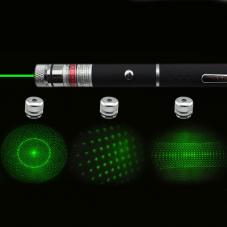 30mw緑色レーザーポインター ペン型レーザーポインターライト五種類の星空キャップ付き 満天星グリーンレーザー レーザーポインター安価 娯楽効果抜群 天体レーザーライト様々な場面活躍