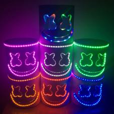 LED７色光るマスクマシュマロDJヘッドギア　エンターテインメントパーティー、公演、夜間パーティー、ダンスプログラム、ナイトクラブ、ストリートダンスに活躍中
