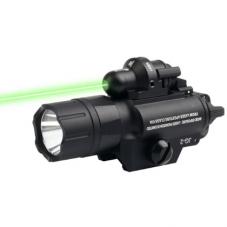 戦術懐中電灯5mw緑のレーザー + LED照明2in1散弾銃レーザーサイト　軍事、野外狩猟に理想的適応する